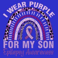 Epilepsy Awareness I Wear Purple For My Son Epilepsy  16 in Basic Backpack