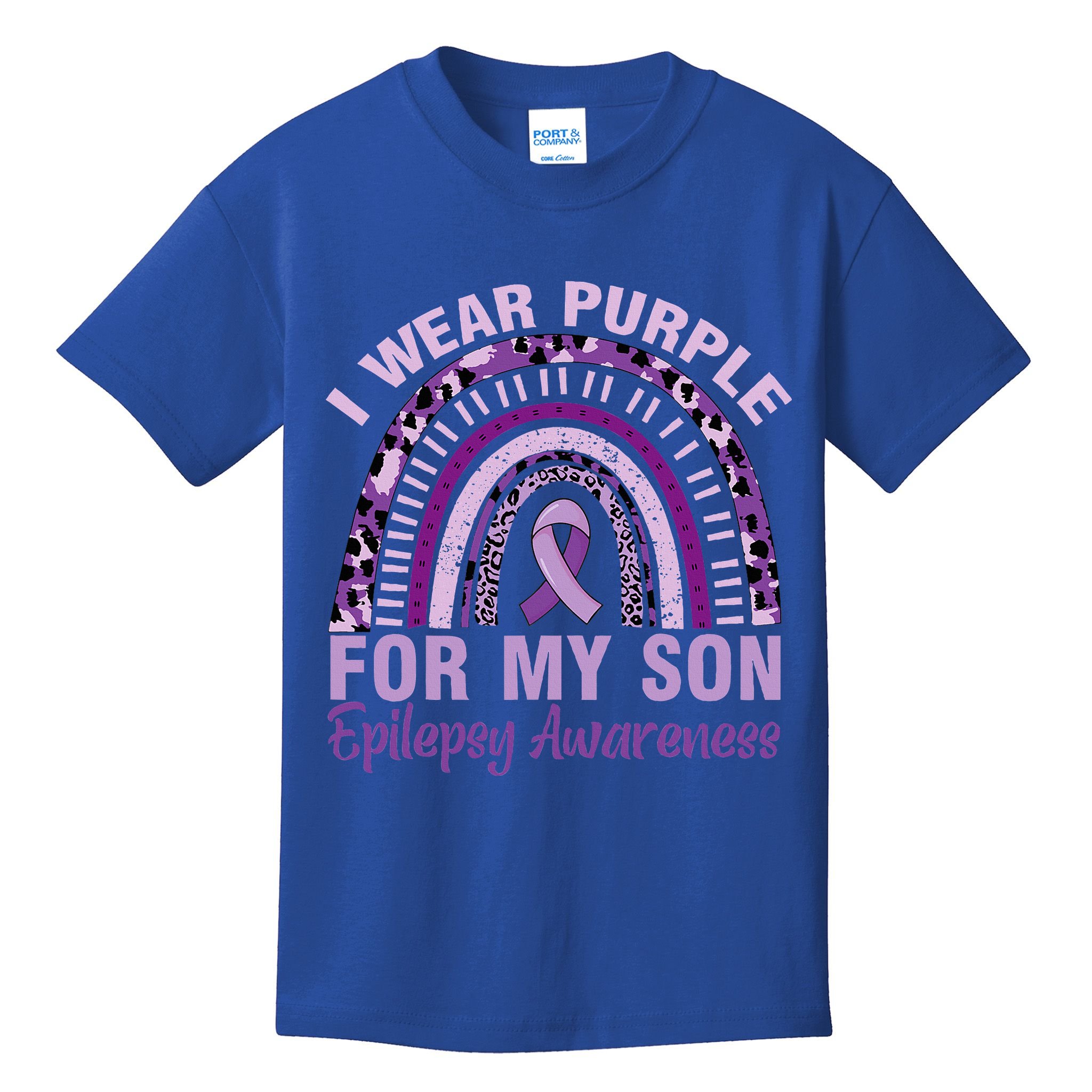 Epilepsy Awareness I Wear Purple For My Son Epilepsy  Kids T-Shirt
