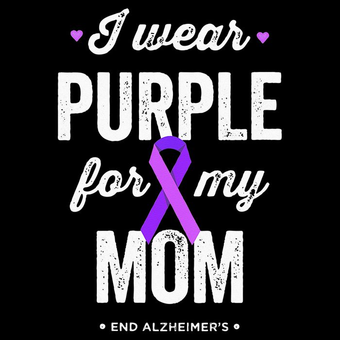 End Alz I Wear Purple For My Mom Alzheimers Awareness 16 in Basic Backpack