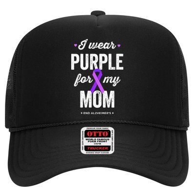 End Alz I Wear Purple For My Mom Alzheimers Awareness Trucker Hat