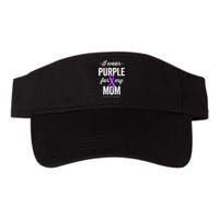 End Alz I Wear Purple For My Mom Alzheimers Awareness Valucap Bio-Washed Visor