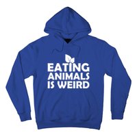 Eating Animals Is Weird Gift Vegan Vegetarian Support Hoodie