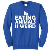 Eating Animals Is Weird Gift Vegan Vegetarian Support Sweatshirt