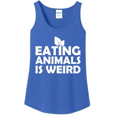 Eating Animals Is Weird Gift Vegan Vegetarian Support Ladies Essential Tank