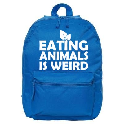 Eating Animals Is Weird Gift Vegan Vegetarian Support 16 in Basic Backpack