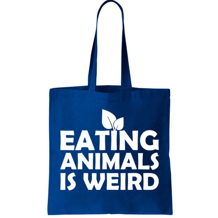 Eating Animals Is Weird Gift Vegan Vegetarian Support Tote Bag