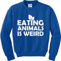 Eating Animals Is Weird Gift Vegan Vegetarian Support Kids Sweatshirt