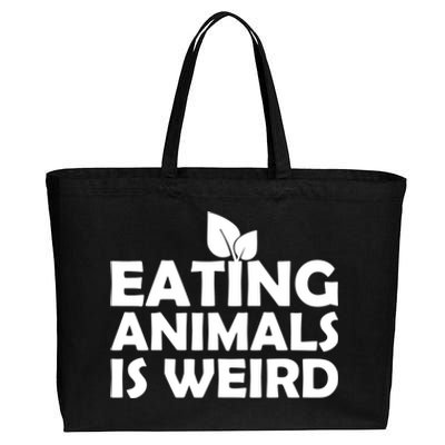 Eating Animals Is Weird Gift Vegan Vegetarian Support Cotton Canvas Jumbo Tote