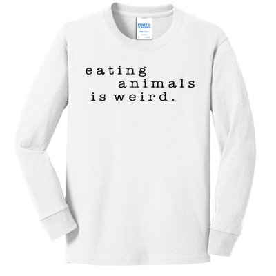 Eating Animals Is Weird Vegan Gift Vegetarian Kids Long Sleeve Shirt