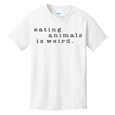 Eating Animals Is Weird Vegan Gift Vegetarian Kids T-Shirt