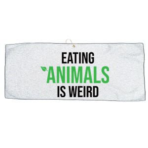 Eating Animals Is Weird Gift Large Microfiber Waffle Golf Towel