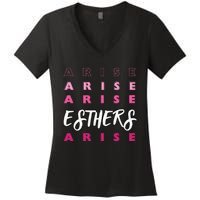 Esthers Arise If I Perish Song Lyrics Jesus Christ Christian Women's V-Neck T-Shirt