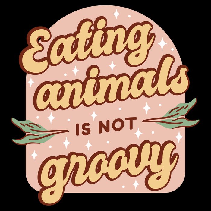 Eating Animals Is Not Groovy Vegan Life 16 in Basic Backpack