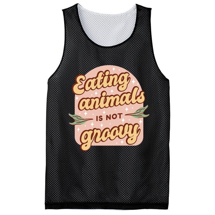 Eating Animals Is Not Groovy Vegan Life Mesh Reversible Basketball Jersey Tank