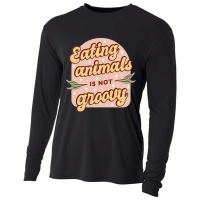 Eating Animals Is Not Groovy Vegan Life Cooling Performance Long Sleeve Crew