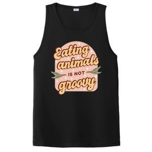 Eating Animals Is Not Groovy Vegan Life PosiCharge Competitor Tank