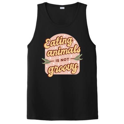 Eating Animals Is Not Groovy Vegan Life PosiCharge Competitor Tank