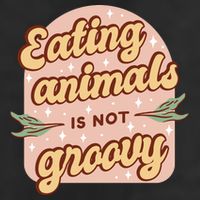 Eating Animals Is Not Groovy Vegan Life Golf Towel