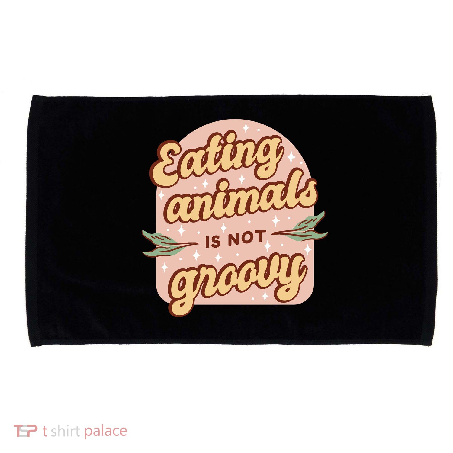 Eating Animals Is Not Groovy Vegan Life Microfiber Hand Towel