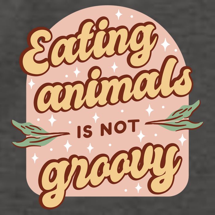 Eating Animals Is Not Groovy Vegan Life Vector Backpack