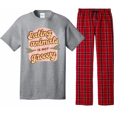 Eating Animals Is Not Groovy Vegan Life Pajama Set