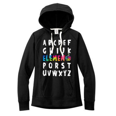 Elemeno Alphabet Kindergarten Preschool Teacher Funny Women's Fleece Hoodie