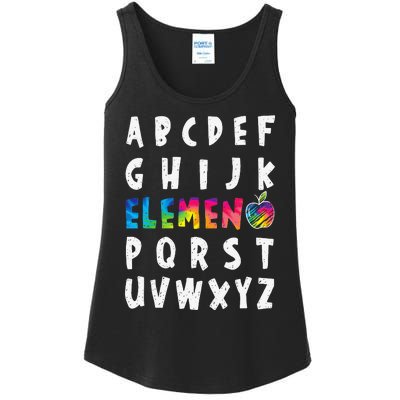 Elemeno Alphabet Kindergarten Preschool Teacher Funny Ladies Essential Tank