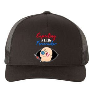 Expecting a Little Firecracker Pregnancy 4th of July Funny Yupoong Adult 5-Panel Trucker Hat