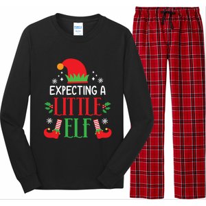 Expecting A Little Elf Cute Christmas Pregnancy Announcet Gift Long Sleeve Pajama Set