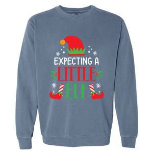 Expecting A Little Elf Cute Christmas Pregnancy Announcet Gift Garment-Dyed Sweatshirt