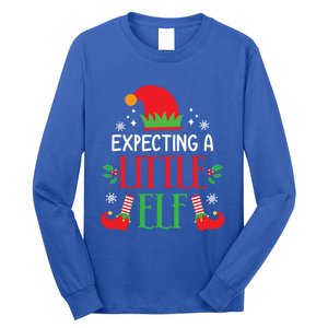 Expecting A Little Elf Cute Christmas Pregnancy Announcet Gift Long Sleeve Shirt