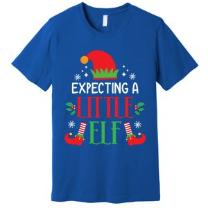 Expecting A Little Elf Cute Christmas Pregnancy Announcet Gift Premium T-Shirt