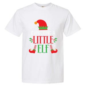 Expecting A Little Elf Cute Christmas Pregnancy Announcet Gift Garment-Dyed Heavyweight T-Shirt