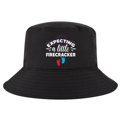 Expecting A Little Firecracker Pregnancy Mom To Be 4th July Gift Cool Comfort Performance Bucket Hat