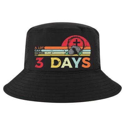 Easter A Lot Can Happen In 3 Days Religious Cool Comfort Performance Bucket Hat