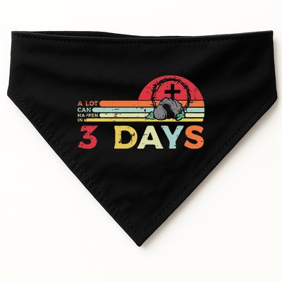 Easter A Lot Can Happen In 3 Days Religious USA-Made Doggie Bandana