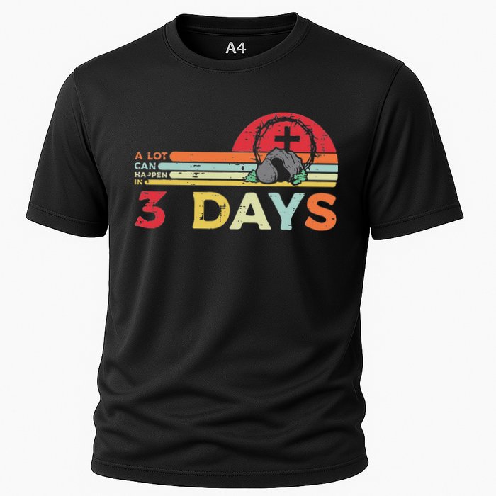 Easter A Lot Can Happen In 3 Days Religious Cooling Performance Crew T-Shirt