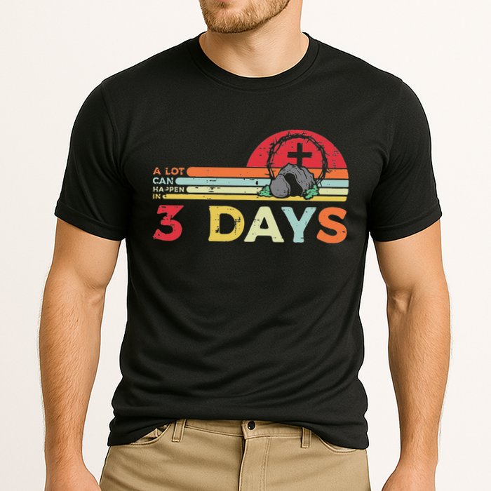 Easter A Lot Can Happen In 3 Days Religious Cooling Performance Crew T-Shirt