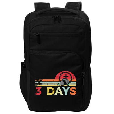 Easter A Lot Can Happen In 3 Days Religious Impact Tech Backpack