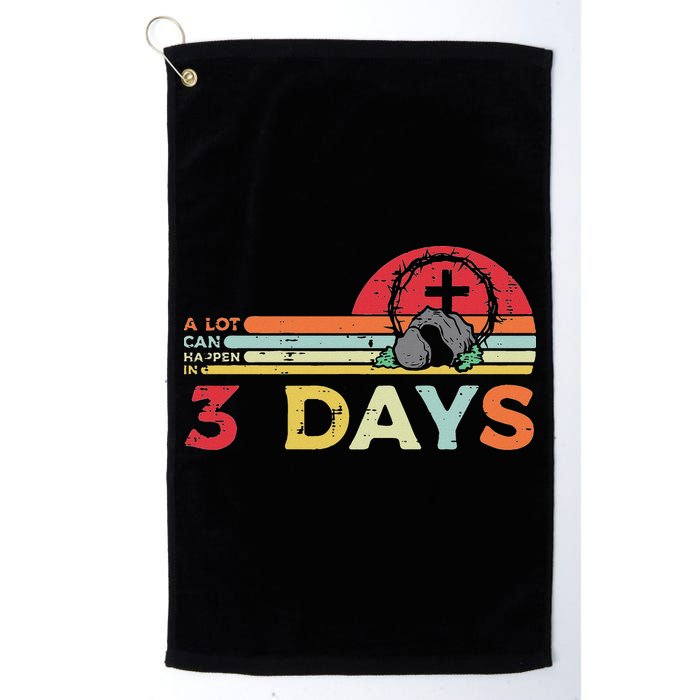 Easter A Lot Can Happen In 3 Days Religious Golf Towel