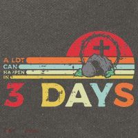 Easter A Lot Can Happen In 3 Days Religious Cotton Canvas Backpack