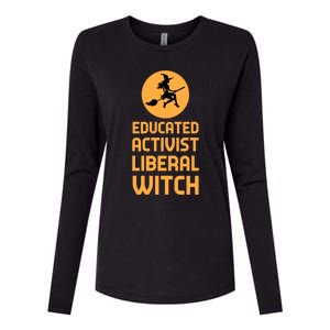 Educated Activist Liberal Witch Halloween Design Cool Gift Womens Cotton Relaxed Long Sleeve T-Shirt