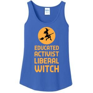 Educated Activist Liberal Witch Halloween Design Cool Gift Ladies Essential Tank