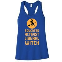 Educated Activist Liberal Witch Halloween Design Cool Gift Women's Racerback Tank