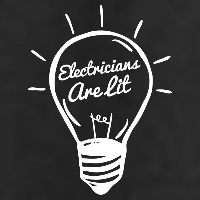 Electricians Are Lit Lightbulb Funny Electrician Gift 7 Panel Mesh Trucker Snapback Hat