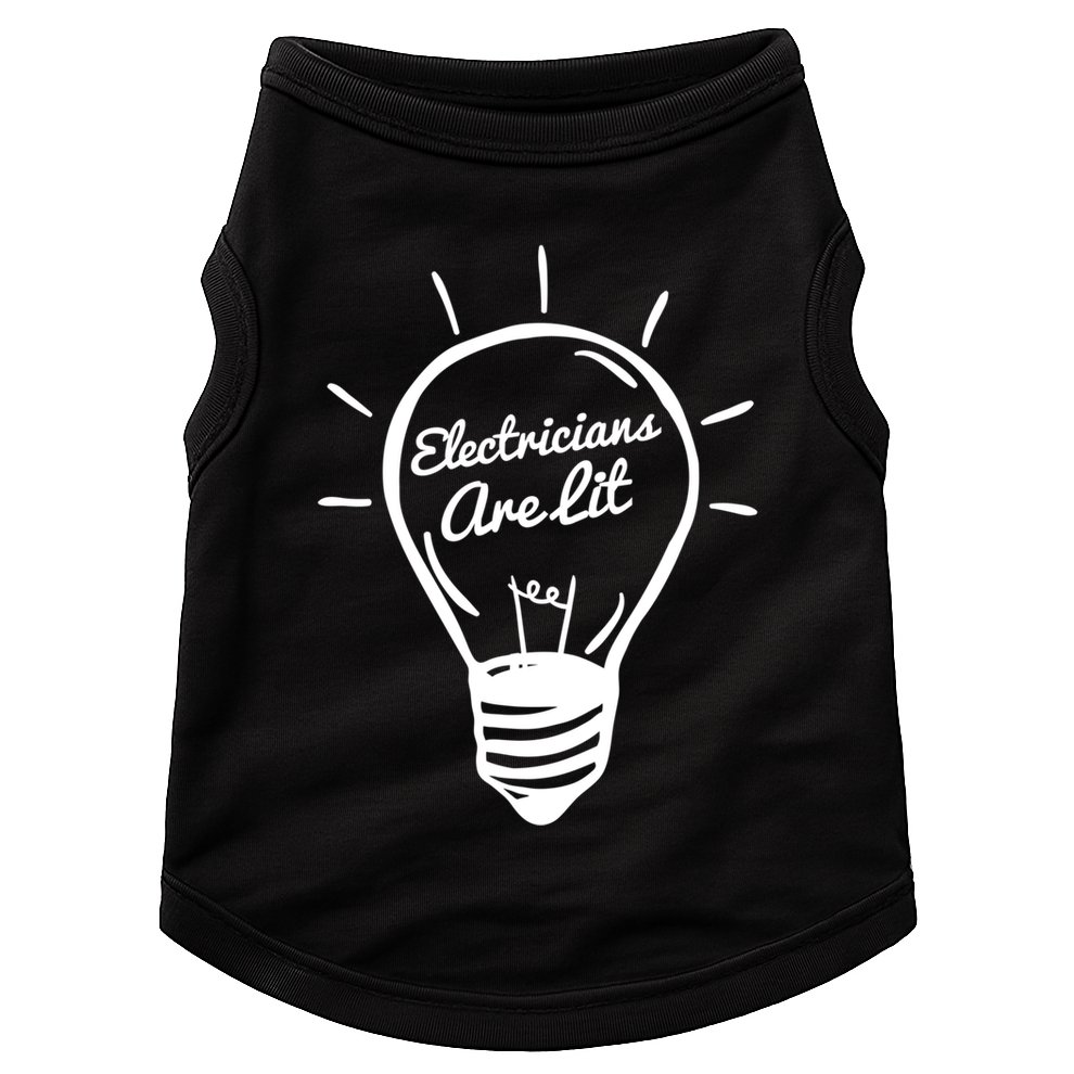 Electricians Are Lit Lightbulb Funny Electrician Gift Doggie Tank