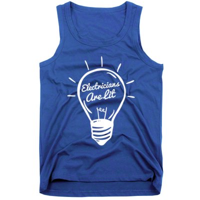 Electricians Are Lit Lightbulb Funny Electrician Gift Tank Top