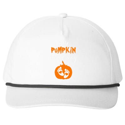 Expecting a Little Pumpkin Cute Pregnancy Graphic Snapback Five-Panel Rope Hat