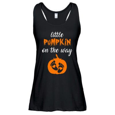 Expecting a Little Pumpkin Cute Pregnancy Graphic Ladies Essential Flowy Tank