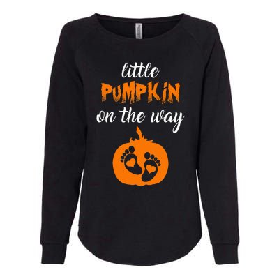 Expecting a Little Pumpkin Cute Pregnancy Graphic Womens California Wash Sweatshirt